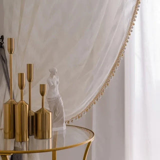 luxury white ripple sheer curtain grommet top fiamma neri angle view