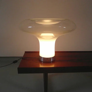 Art Deco Glass Lamp – Elegant LED Table Lamp with Chrome Finish & Touch Switch