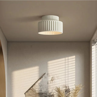 Cream Ceiling Light – Minimalist Bedroom Lamp with Dimmable LED Soft Ambient Lighting