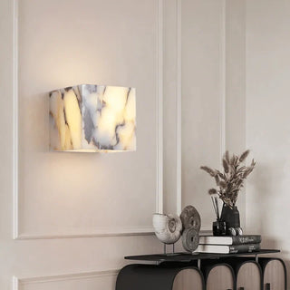 Black Stone Wall Light – Modern Bedroom Wall Lamp with Soft Ambient Lighting