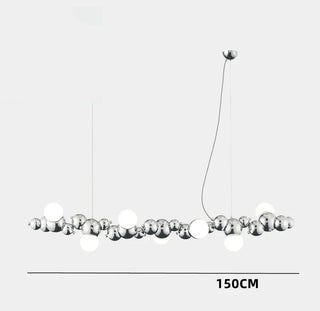 Gold Pendant Lamp – Modern LED Pendant Light with Bubble Glass & Metal Hanging