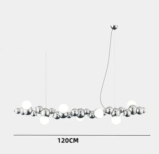 Gold Pendant Lamp – Modern LED Pendant Light with Bubble Glass & Metal Hanging