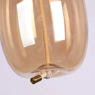 Adjustable Pendant Light – Designer Smoked Glass Lamp with Hemp Rope Accent