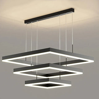 Modern Alloy Chandelier – Elegant Dining Room Lighting With Dimmable LED Pendant Light