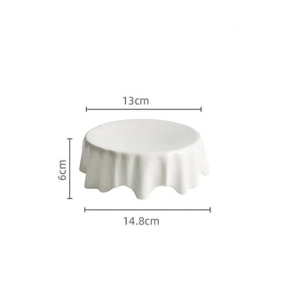 ceramic dinner plate earthworks handcrafted porcelain dishware luxury dining tableware lifestyle view