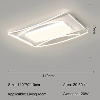 Modern Ceiling Light – White LED Fixture | Dimmable Remote Control Lamp