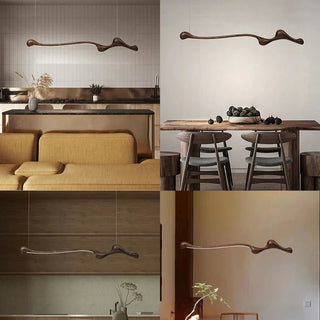 Dimmable LED Pendant Light – Ash Wood Pendant With Touch Switch & Adjustable Brightness