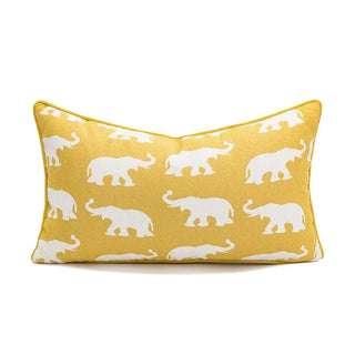zimmer cushion covers geometric elephant pattern handmade pillowcase zipper detail