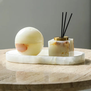 marble stone diffuser earthworks handcrafted marble aroma diffuser incense burner tray set lifestyle view