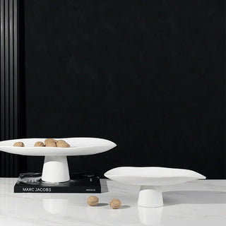 resin fruit plate earthworks handcrafted italian resin elegant white serveware close-up