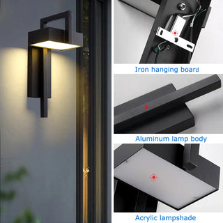 Black Steel Wall Light – Modern Outdoor Lamp With Energy Efficient LED Lighting