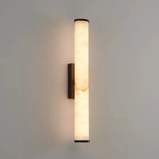 Marble Wall Light – Copper Wall Sconce with Integrated LED and Brass Bracket Fixture