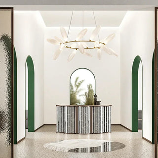 LED Pendant Light – Nordic Design Glass Pendant Lamp with Metal Frame for Dining Room
