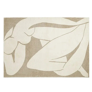 modern minimalistic rug european luxury carpet rectangle woven textile floorcovering front view