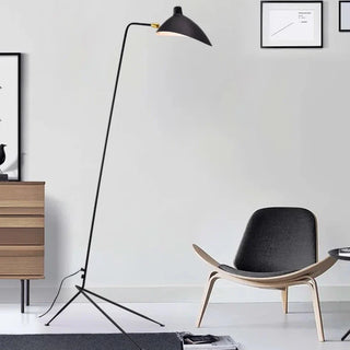 Handcrafted metal designer floor lamp front – one-head elegant