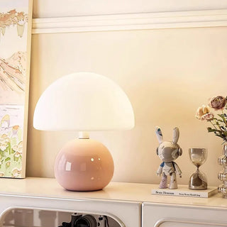 Ceramic Table Lamp – Modern LED Bedroom Lighting With Soft Ambient Light
