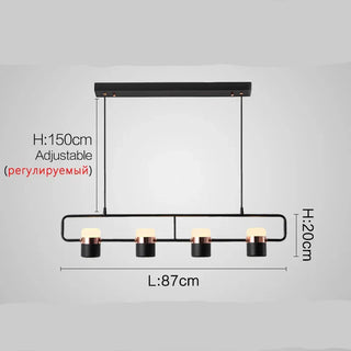 Black Metal Pendant Lamp – Modern Pendant Light With LED Hanging Lamp Design