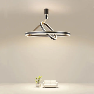 Double Ring Ceiling Light – Modern Aluminum Ring LED Ambient Lighting Fixture