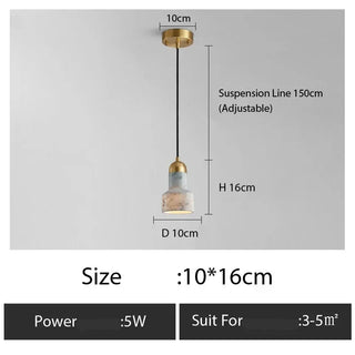 Copper Pendant Light – Minimalist Polished Copper Finish LED Bedroom Lighting