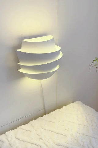 Nordic Wall Light – White Metal LED Modern Wall Lamp with Directional Lighting