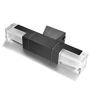 Outdoor Wall Sconce - Black Acrylic Column Light | Weather-Resistant LED Fixture