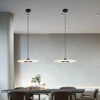 Modern Pendant Lamp – Acrylic Aluminum Disc Light | LED Dual Source, Warm Neutral Cool