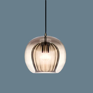 Painted Glass Pendant Light – Elegant Beehive Pendant Lamp with LED Lighting