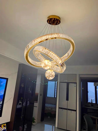 Modern Crystal Chandelier – Dimmable LED Lighting | Elegant Living & Dining Room Fixture