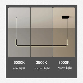 Black Gold Pendant Light – Modern LED Pendant Lamp with Adjustable Height and Remote Control