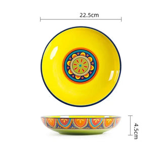 Hand-Painted Ceramic Dinnerware – Artisan Crafted Porcelain Plates & Bowls Set