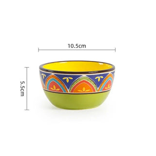 hand-painted ceramic dinnerware earthworks artisan crafted porcelain plates bowls set alternate view