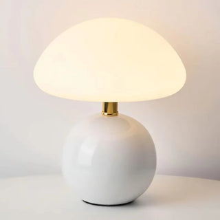 Ceramic Table Lamp – Modern LED Bedroom Lighting With Soft Ambient Light