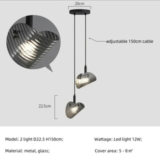 Smoked Glass Pendant Light – Modern Dining Room Lighting With Chrome Finish