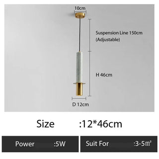 Copper Pendant Light – Minimalist Polished Copper Finish LED Bedroom Lighting
