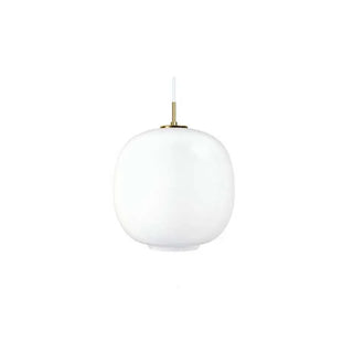 White Glass Pendant Light – Minimalist Kitchen Pendant Lamp with LED Lighting