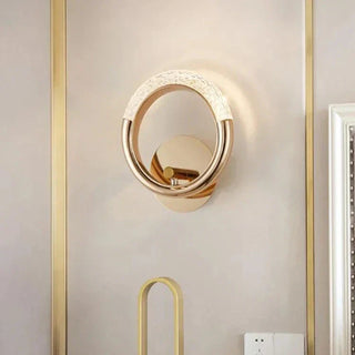 Directional Wall Light – Modern Minimalist Oval Wall Sconce in Gold Metal