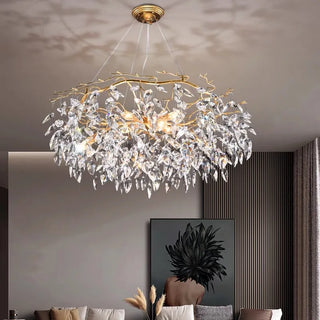Modern Crystal Chandelier – Luxury Cut Crystal Pendant with Dimmable LED Lighting
