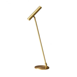 Nordic minimalist brass table lamp — Scandinavian rotating focus