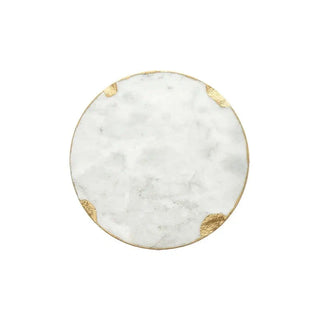 gold edge marble tray earthworks handcrafted european marble serving tray eco-friendly stone close-up