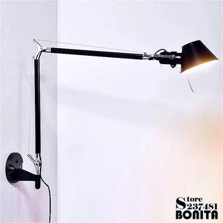 Black Wall Light – Adjustable Aluminum LED Reading Lamp with Directable Arm