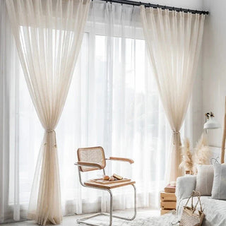 linen sheer curtain luxury linen airy drapery pull pleated tape set view
