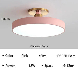 Aluminum LED Ceiling Light – Modern Minimalist Fixture with Soft Ambient Lighting