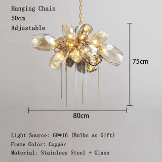 Modern Glass Pendant Light – Aluminum LED Pendant Lamp for Living Room Lighting