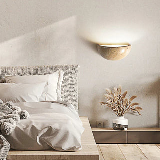 Yellow Stone Wall Light – Japanese Wall Sconce With Soft Ambient Lighting