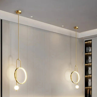 Modern Ring Pendant Light – LED Hanging Lamp With Adjustable Height & Warm Accent Lighting