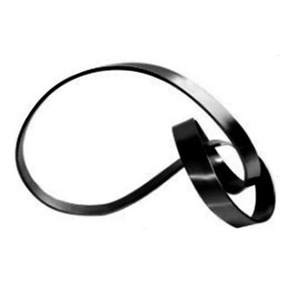 metal black knot sculpture handcrafted modern metal art sleek finish front view