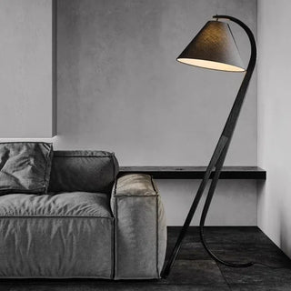 GEORGINA walnut lamp side – wood cotton linen shade warm