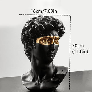david head classical art bust resin sculpture modern decor lifestyle view