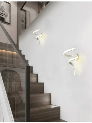 Swirl Wall Light – Designer Aluminium Sconce with Diffuse Acrylic Lamp