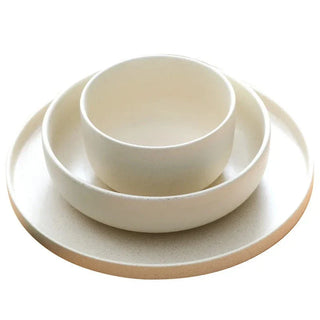 japanese ceramic dinnerware earthworks minimalist beige porcelain plates bowls handcrafted detail